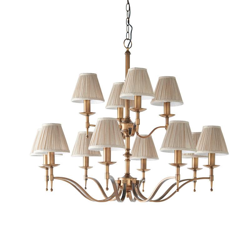 stanford brass chandelier with shades 63626 unlit