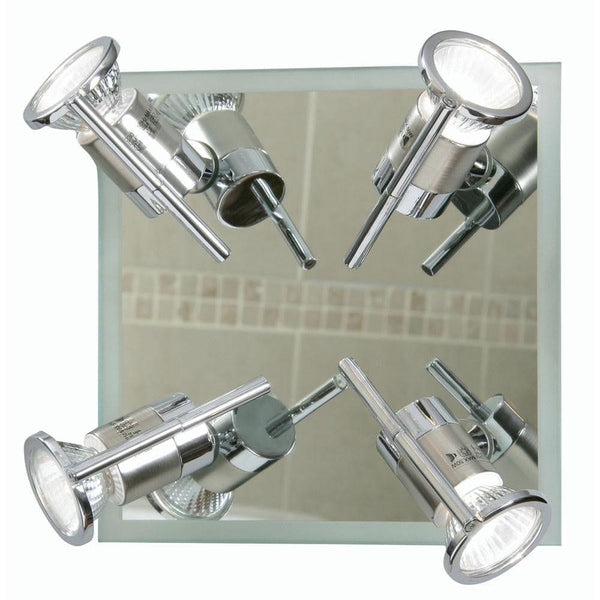Traditional Bathroom Lights - Cara Chrome Finish 4 Light Bathroom Ceiling Spotlight 3094 P CH