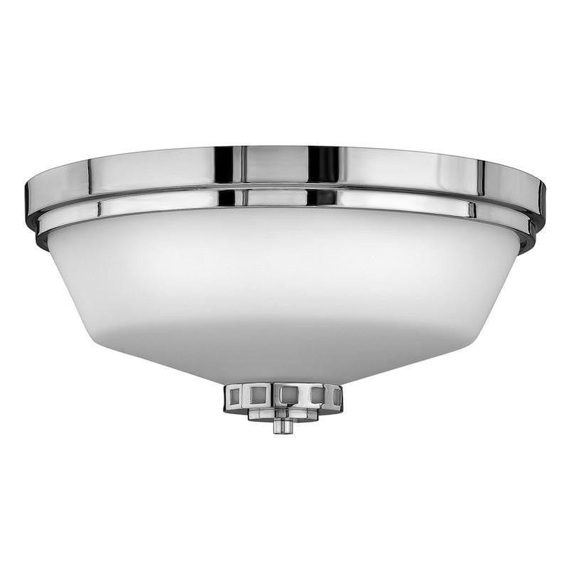 Traditional Bathroom Lights - Hinkley Ashley Flush Polished Chrome Finish Bathroom Ceiling Light HK/ASHLEY/F BATH
