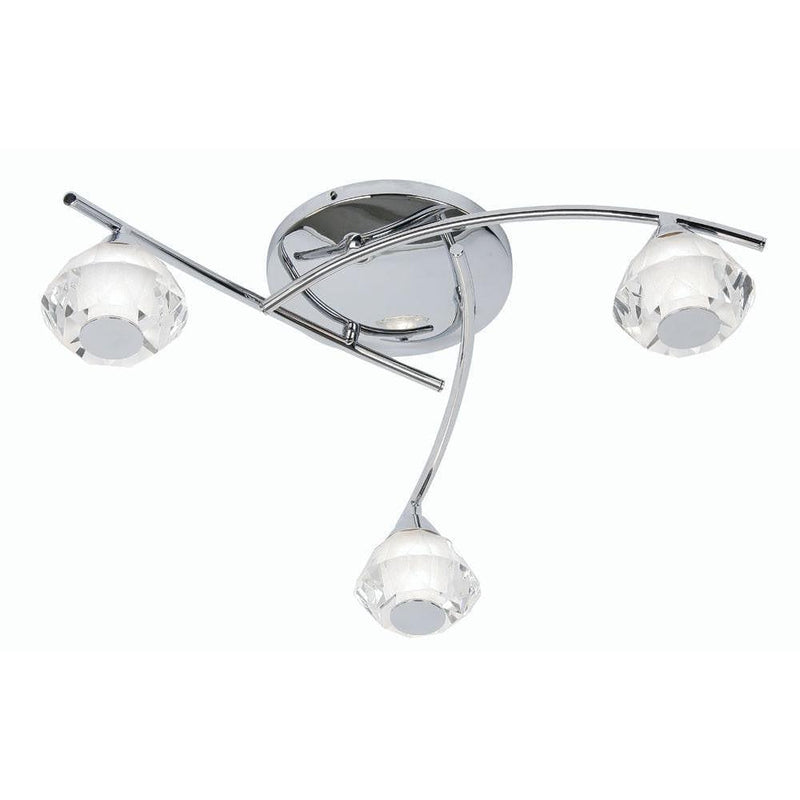 Traditional Bathroom Lights - Meissa Chrome Finish 3 Light Semi Flush Bathroom Ceiling Light 7933/3 CH