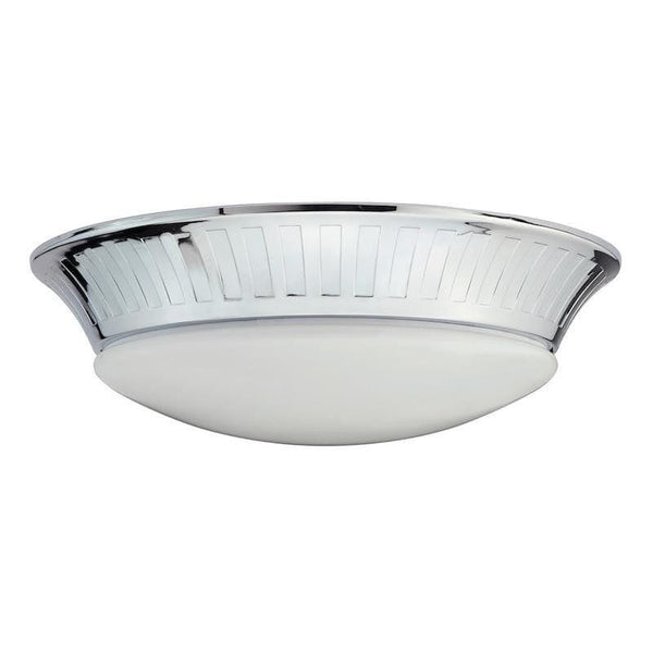 Traditional Bathroom Lights - Whitby Polished Chrome Finish Flush LED Bathroom Ceiling Light BATH/WHITBY/F