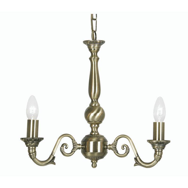 Traditional Ceiling Pendant Lights - Amaro 3 Light Antique Brass Pendant Ceiling Light 4226/3 AB