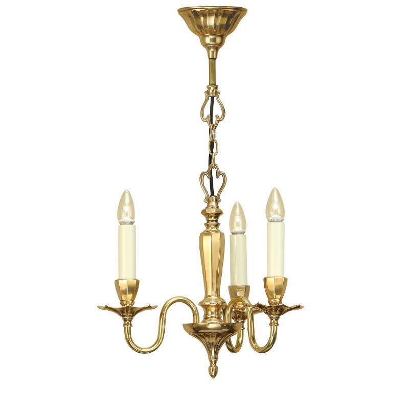 Traditional Ceiling Pendant Lights - Asquith Solid Brass 3 Light Chandelier ABY1002P3