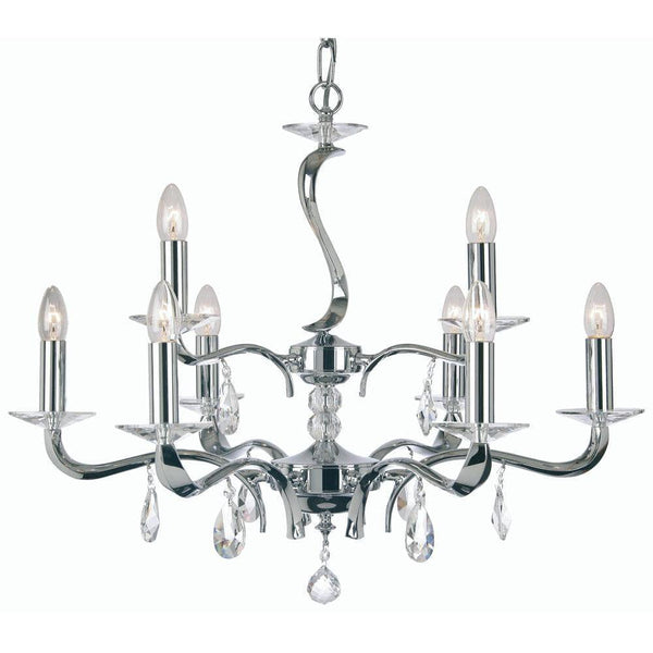 Traditional Ceiling Pendant Lights - Cobra Cast Brass 9 Light Chandelier With Chrome Plate 227/6+3 CH