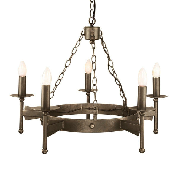 Traditional Ceiling Pendant Lights - Elstead Cromwell 5It Chandelier Ceiling Light CW5 OLD BRZ