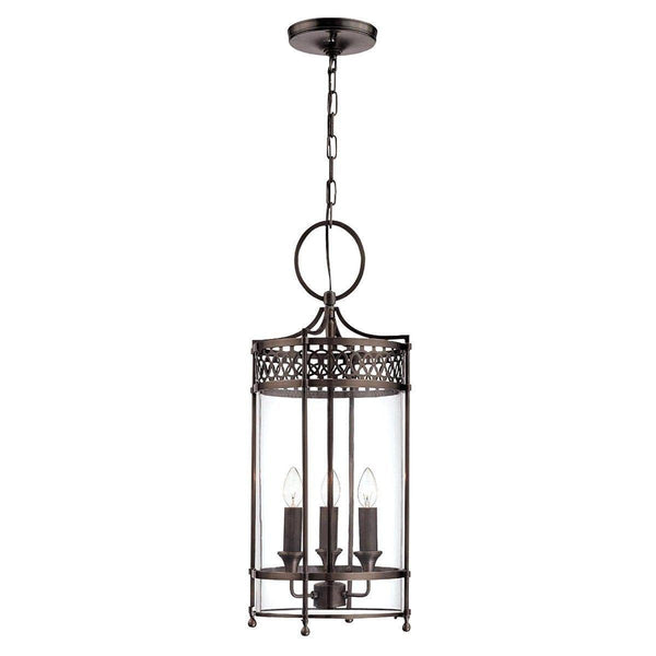 Traditional Ceiling Pendant Lights - Elstead Guildhall 3lt Chain Lantern Ceiling Light GH/P DB