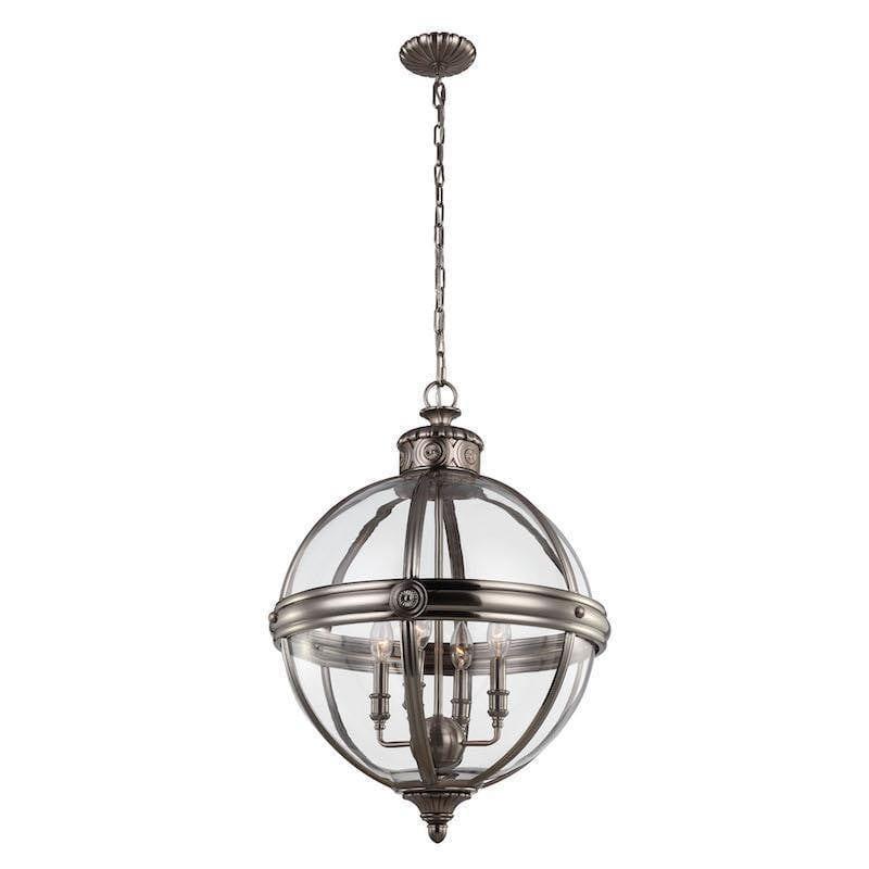 Traditional Ceiling Pendant Lights - Feiss Adams 4lt Pendant Chandelier Ceiling Light FE/ADAMS/4P ANL