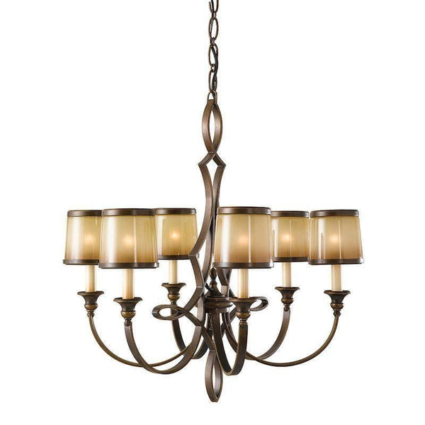 Traditional Ceiling Pendant Lights - Feiss Justine 6It Chandelier Ceiling Light FE/JUSTINE6/P
