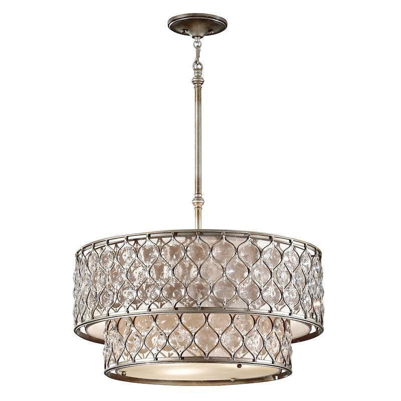 Traditional Ceiling Pendant Lights - Feiss Lucia Two-Tier Pendant Chadelier Ceiling Light FE/LUCIA/P/E 2TR