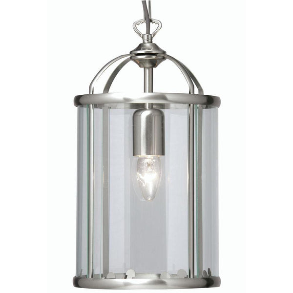 Traditional Ceiling Pendant Lights - Fern Antique Chrome Finish 1 Light Lantern 351/1 AC