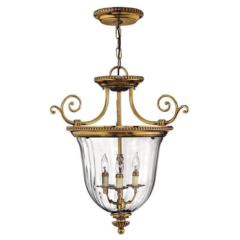 Traditional Ceiling Pendant Lights - Hinkley Cambridge Small Pendant Ceiling Light HK/CAMBRIDGE/P/S