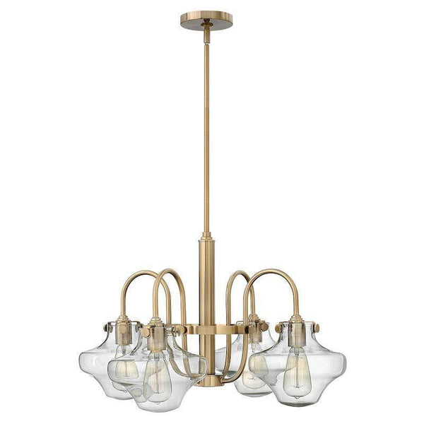Traditional Ceiling Pendant Lights - Hinkley Congress Clear Glass Chandelier Ceiling Light HK/CONGRES4/B BC