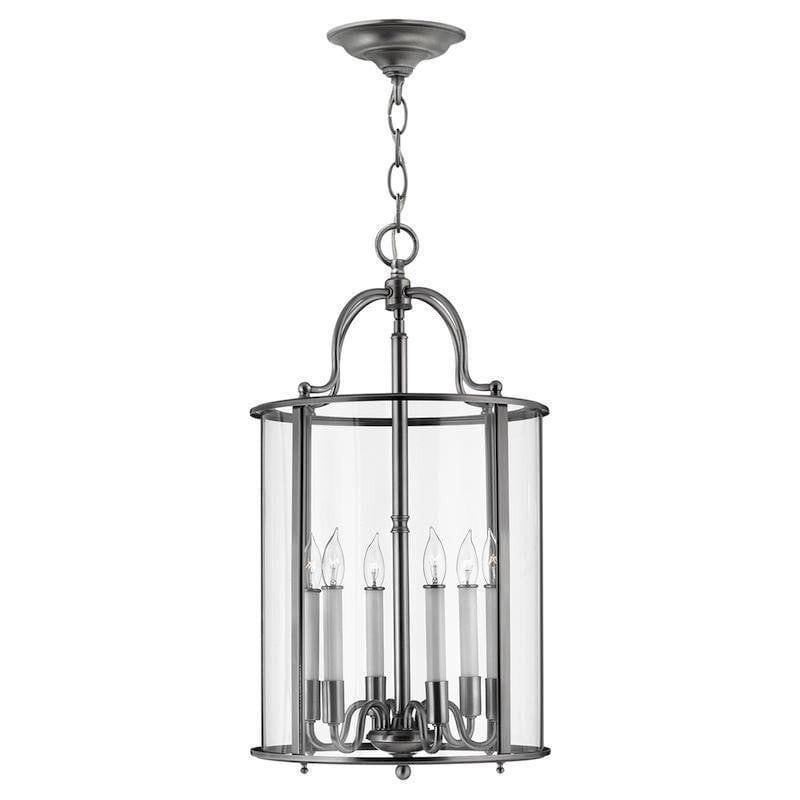 Traditional Ceiling Pendant Lights - Hinkley Gentry Pewter Large Pendant Ceiling Light HK/GENTRY/P/L PW