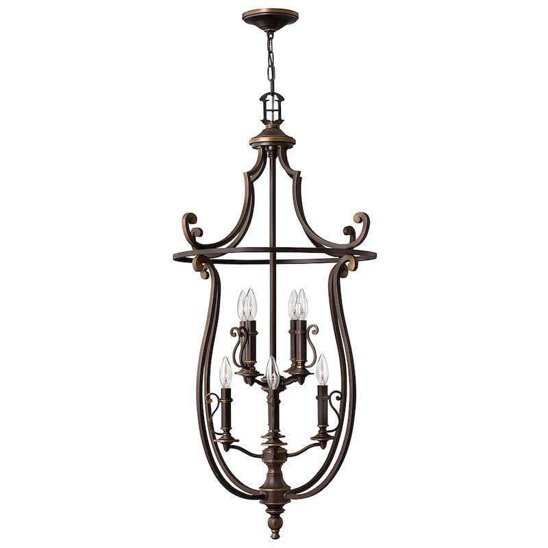 Traditional Ceiling Pendant Lights - Hinkley Plymouth 8lt Pendant Chandelier Ceiling Light HK/PLYMOUTH8/P