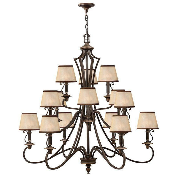 Traditional Ceiling Pendant Lights - Hinkly Plymouth 15lt Chandelier Ceiling Light HK/PLYMOUTH15