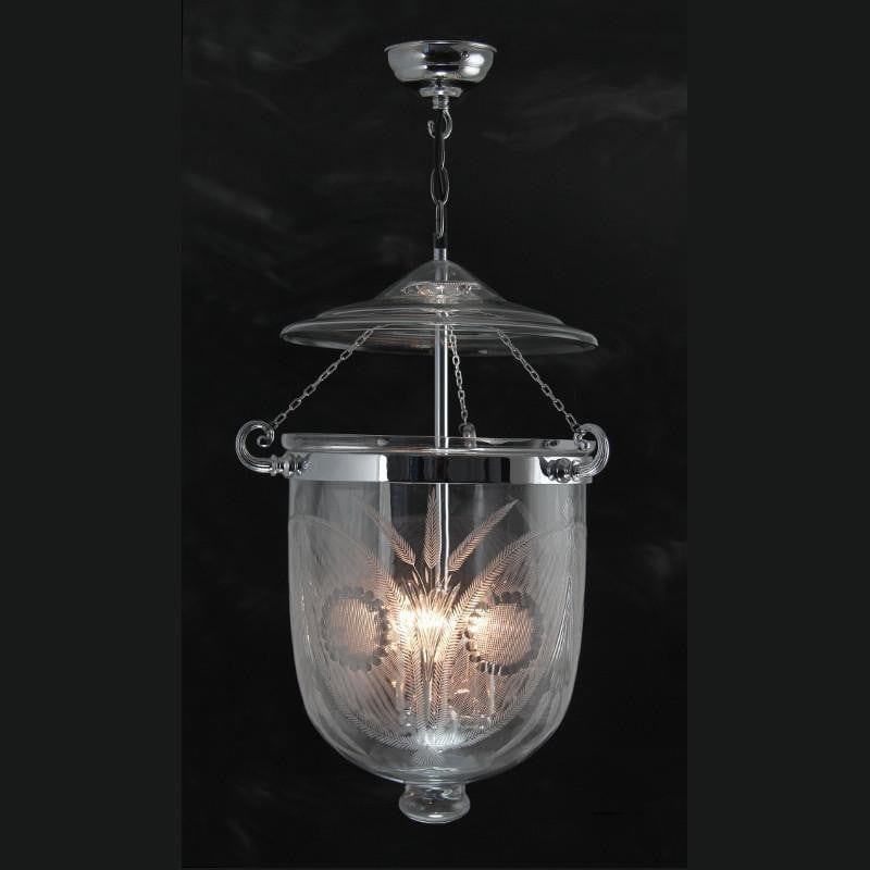 Traditional Ceiling Pendant Lights - Kansa Chrome Georgian Lantern FERN84