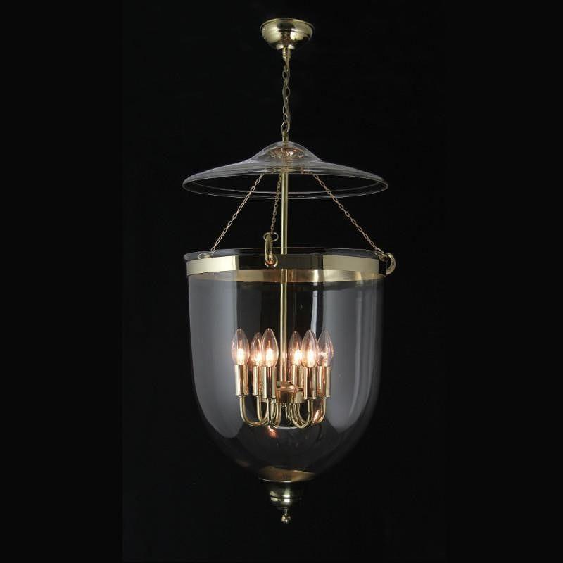 Traditional Ceiling Pendant Lights - Kansa Polished Brass Georgian Lantern GEO432