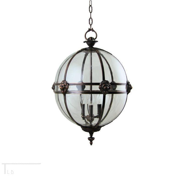 Traditional Ceiling Pendant Lights - Kansa Victorian Globe Pendant Ceiling Light GLOBE22 A