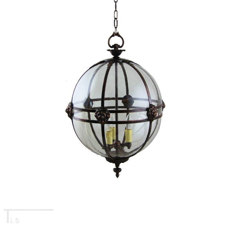 Traditional Ceiling Pendant Lights - Kansa Victorian Globe Pendant Ceiling Light GLOBE22 B