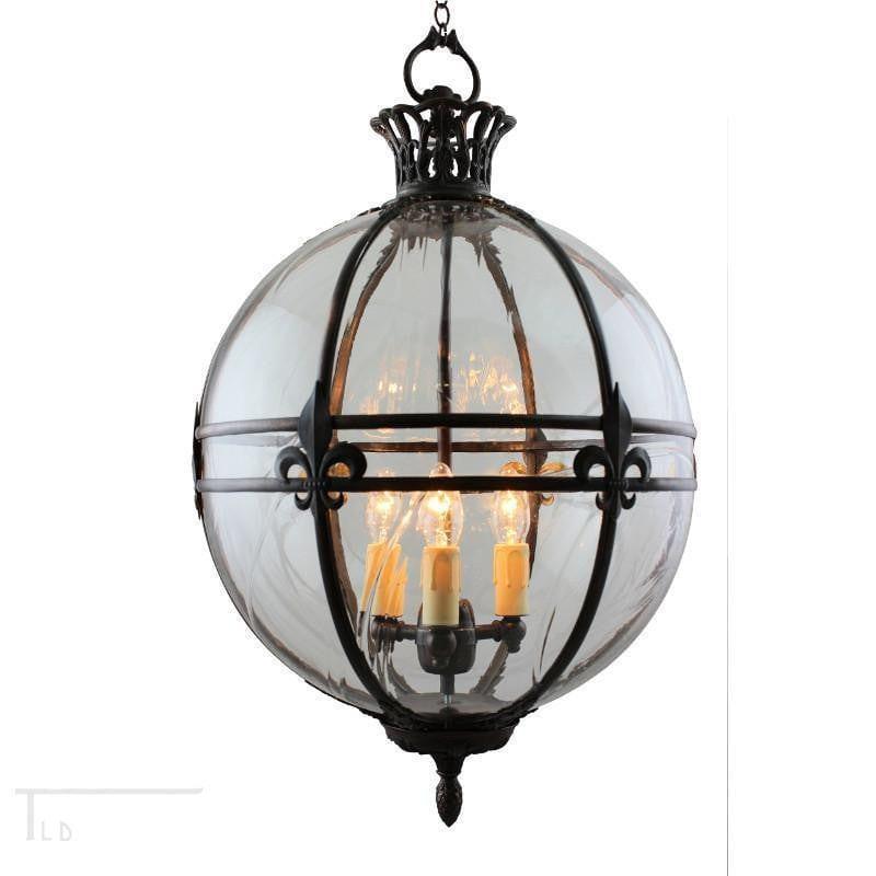 Traditional Ceiling Pendant Lights - Kansa Victorian Globe Pendant Ceiling Light GLOBE22 D