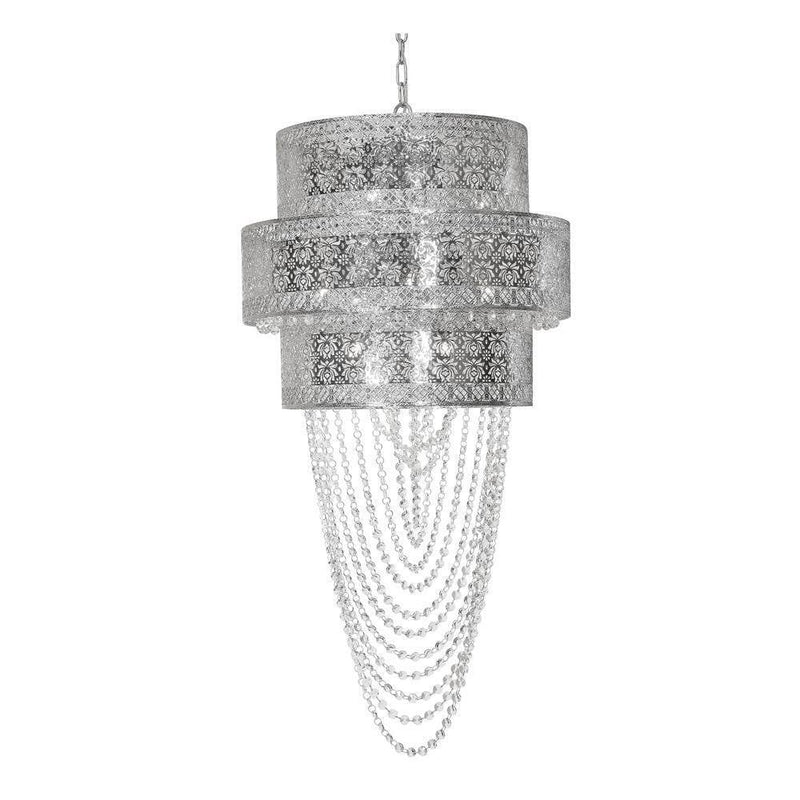 Traditional Ceiling Pendant Lights - Lyra 12 Light Chrome Pendant Ceiling Light 3081/12 CH