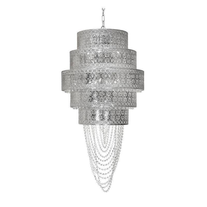 Traditional Ceiling Pendant Lights - Lyra 16 Light Chrome Pendant Ceiling Light 3081/16 CH