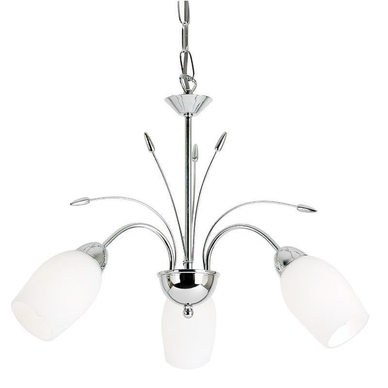 Traditional Ceiling Pendant Lights - Meadow 3 Arm Chrome Finish Pendant Ceiling Light 2007-3CH