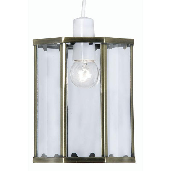 Traditional Ceiling Pendant Lights - Ne Lantern Antique Brass Pendant Ceiling Light 733 AB