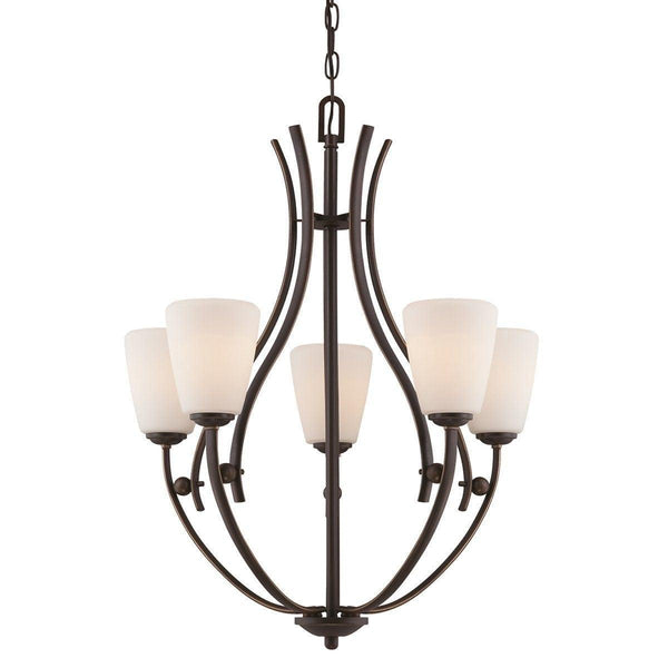 Traditional Ceiling Pendant Lights - Quoizel Chantilly 5lt Chandelier Ceiling Light QZ/CHANTILLY5