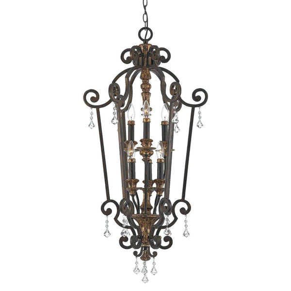 Traditional Ceiling Pendant Lights - Quoizel Marquette 6lt Pendant Ceiling Light QZ/MARQUETTE6/B