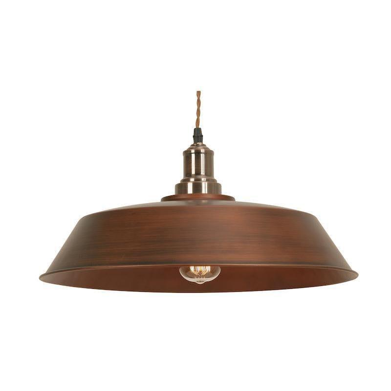 Traditional Ceiling Pendant Lights - Ribe 1 Light Copper Painted Metal Vintage Ceiling Pendant Light 3582 CU