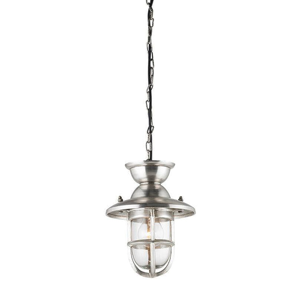 Traditional Ceiling Pendant Lights - Rowling Small Tarnished Silver Finish Pendant Ceiling Light EH-ROWLING-S