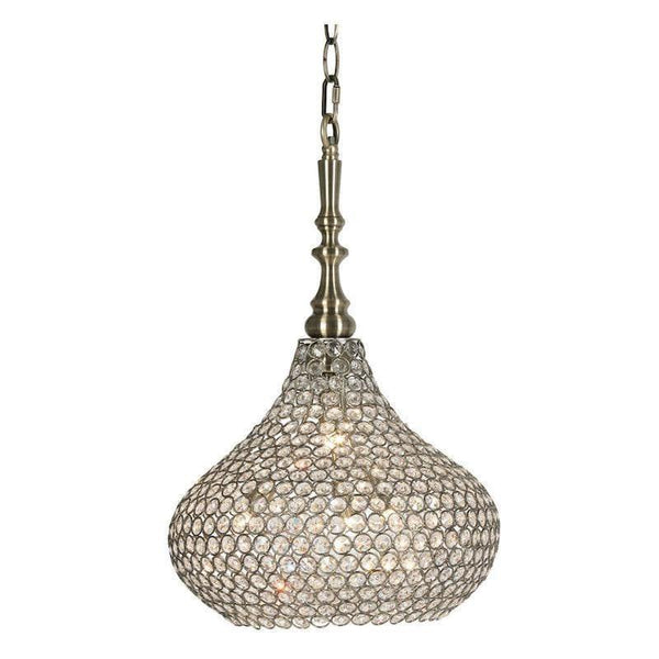 Traditional Ceiling Pendant Lights - Santi 4 Light Antique Brass Pendant Ceiling Light 8505/4 AB