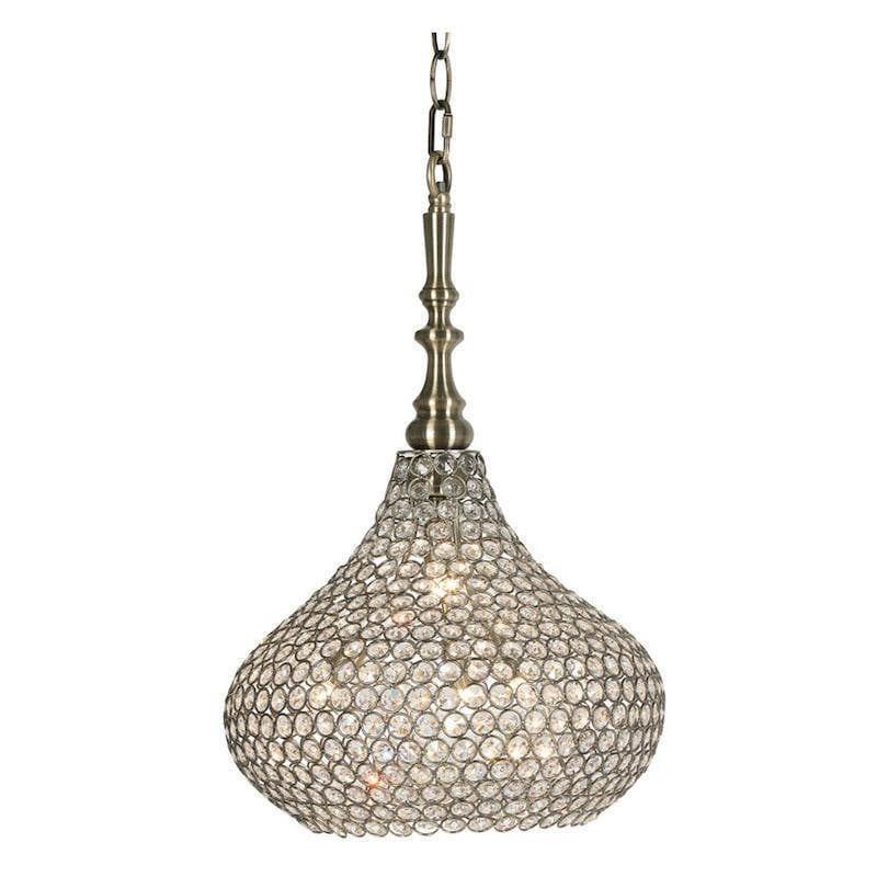 Traditional Ceiling Pendant Lights - Santi 4 Light Antique Brass Pendant Ceiling Light 8505/4 AB