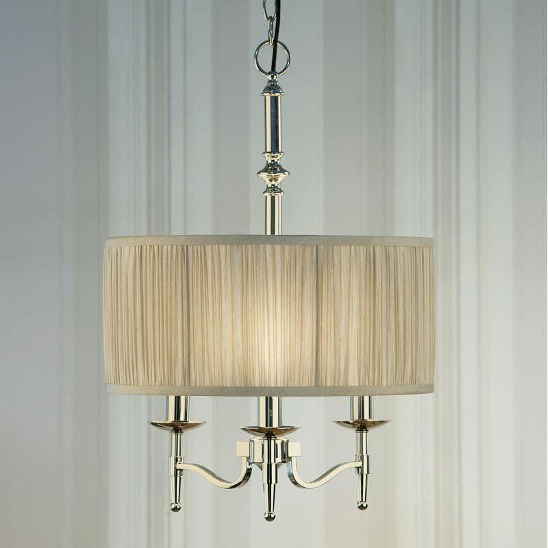 Traditional Ceiling Pendant Lights - Stanford Polished Nickel Finish 3 Light Pendant 63636
