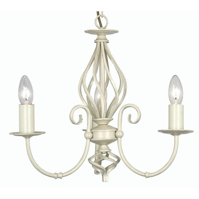 Traditional Ceiling Pendant Lights - Tuscany Ivory Finish 3 Light Chandelier 3380/3 IV