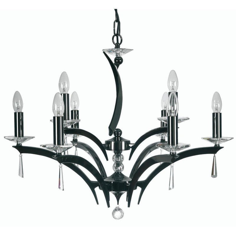 Traditional Ceiling Pendant Lights - Wroxton Cast Brass 9 Light Chandelier With Titanium Plate 708/6+3 TI