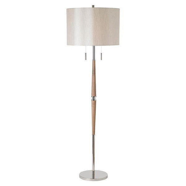 Endon AltesseWood & Oatmeal Faux Silk Floor Lamp by Endon Lighting 1