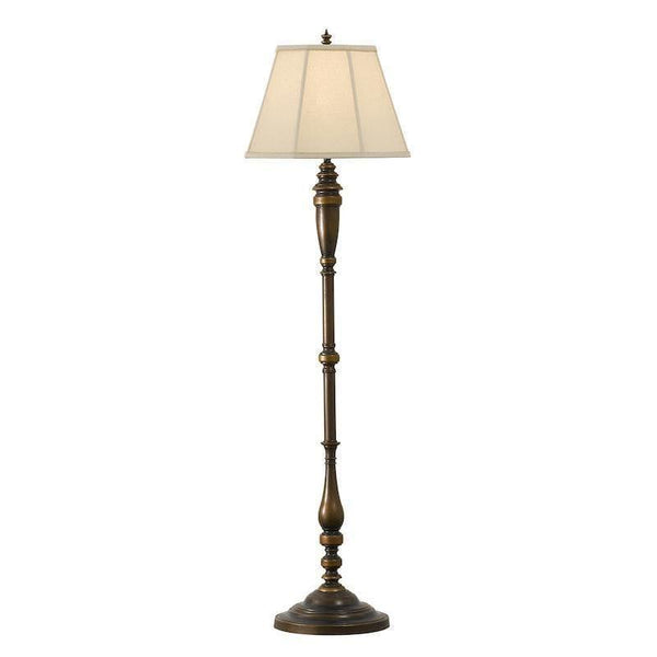 Feiss Lincolndale Bronze Floor Lamp With Natural Shade by Elstead Lighting 1