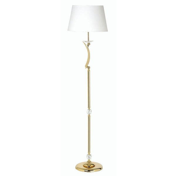 Traditional Floor Lamps - Wroxton Cast Brass Floor Lamp With Gold Plate 708 FL GO