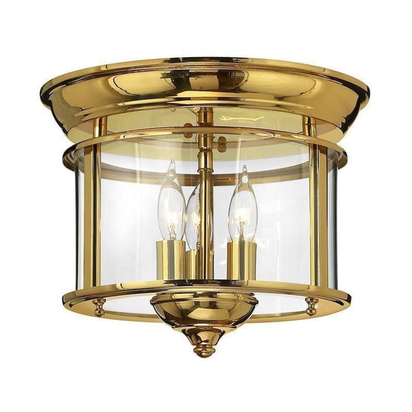 Traditional Flush & Semi Flush Ceiling Lights - Hinkley Gentry Polished Brass Flush Mount Ceiling Light HK/GENTRY/F PB