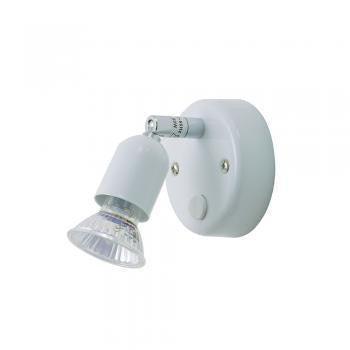Traditional Spotlights - Bas White Single Switched Spotlight 4001 SW WH