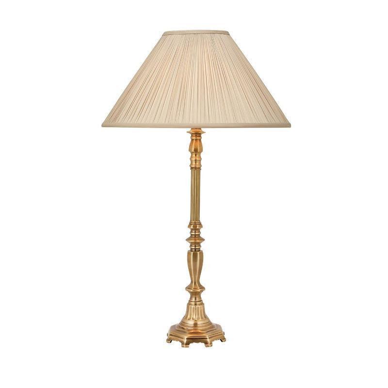 Asquith Solid Brass Table Lamp With Beige Shade 1