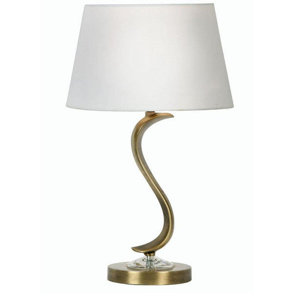 Traditional Table Lamps - Cobra Cast Brass Table Lamp With Antique Brass Plate 227 TL AB