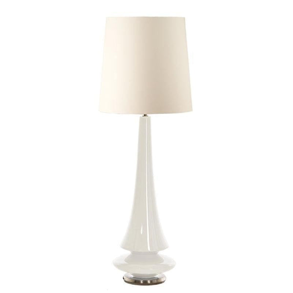 Spin Tall White Ceramic Table Lamp