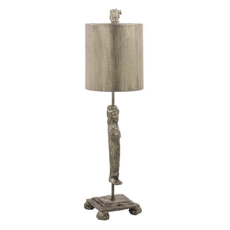 Flambeau Caryatid Silver Table Lamp 1