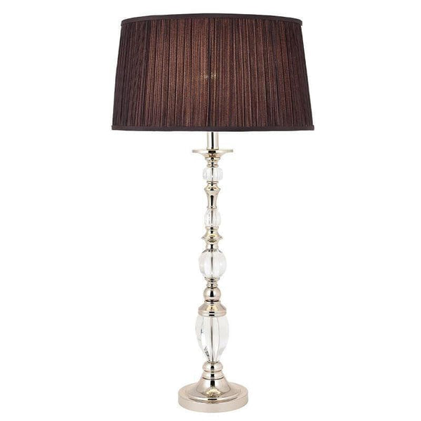 Polina Large Polished Nickel Table Lamp With Black Shade 1