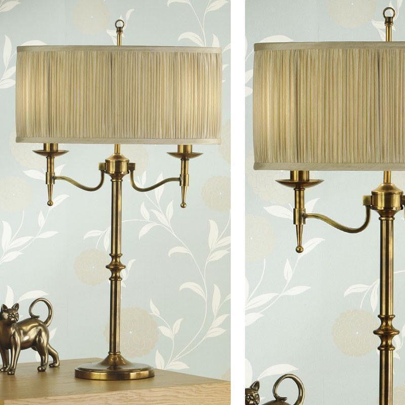 Stanford Antique Brass Finish 2 Light Table Lamp 8