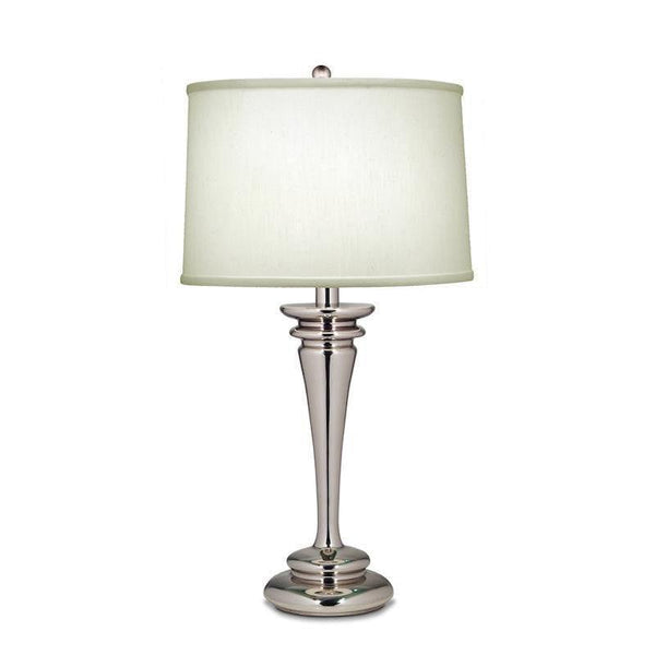 Stiffel Brooklyn Polished Nickel Table Lamp With Pearl Shade 1