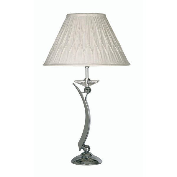 Traditional Table Lamps - Wroxton Cast Brass Table Lamp With Chrome Plate 708 TL CH